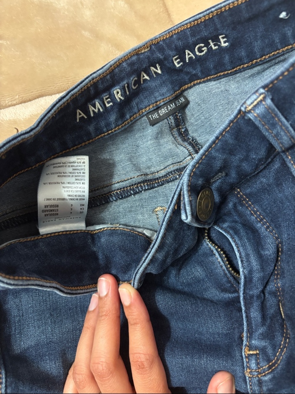 American Eagle Outfitters Women's Dark Blue Skinny Jeans - Picture 2 of 3